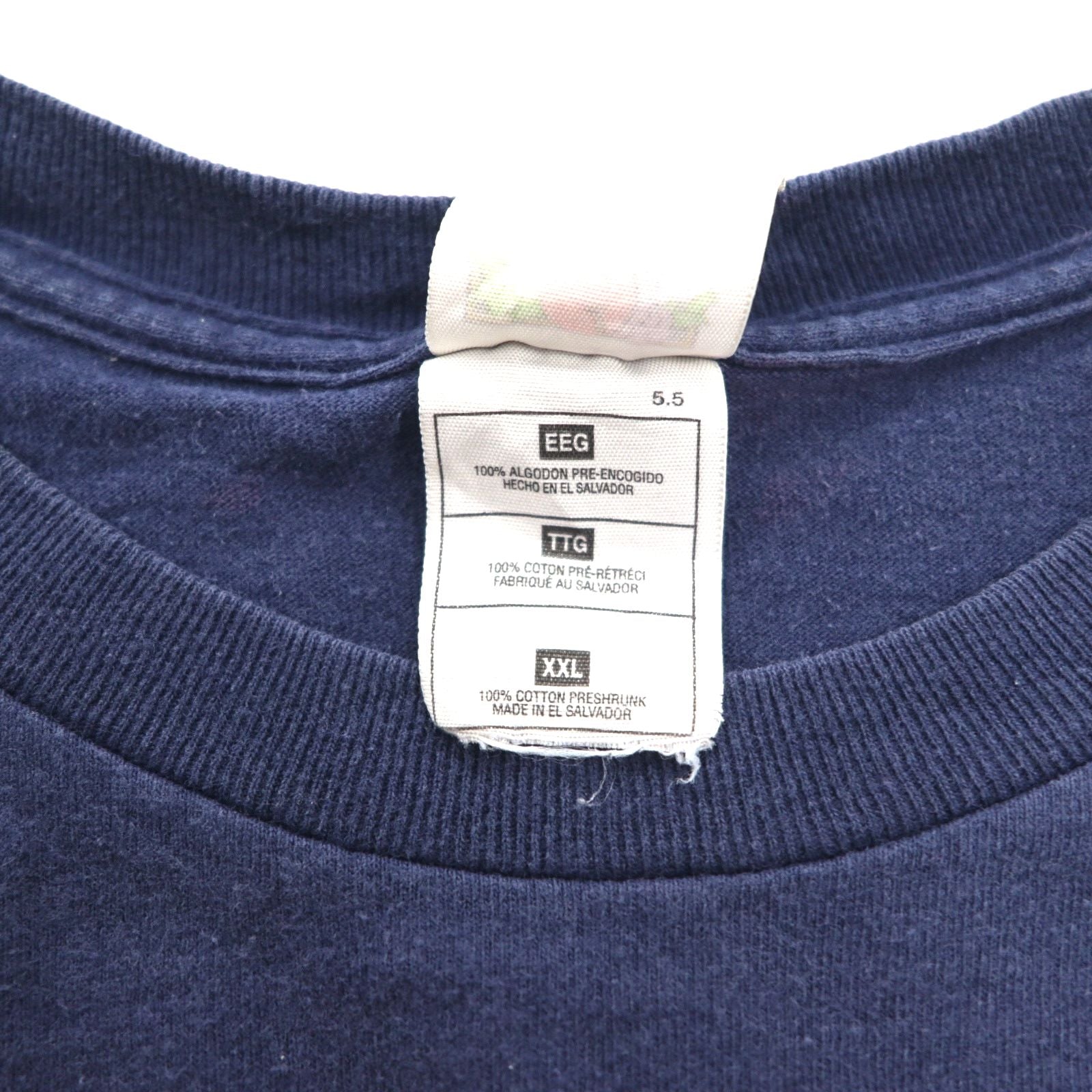 FRUIT OF THE LOOM 90年代 カレッジプリント Tシャツ XXL ネイビー エルサルバドル製