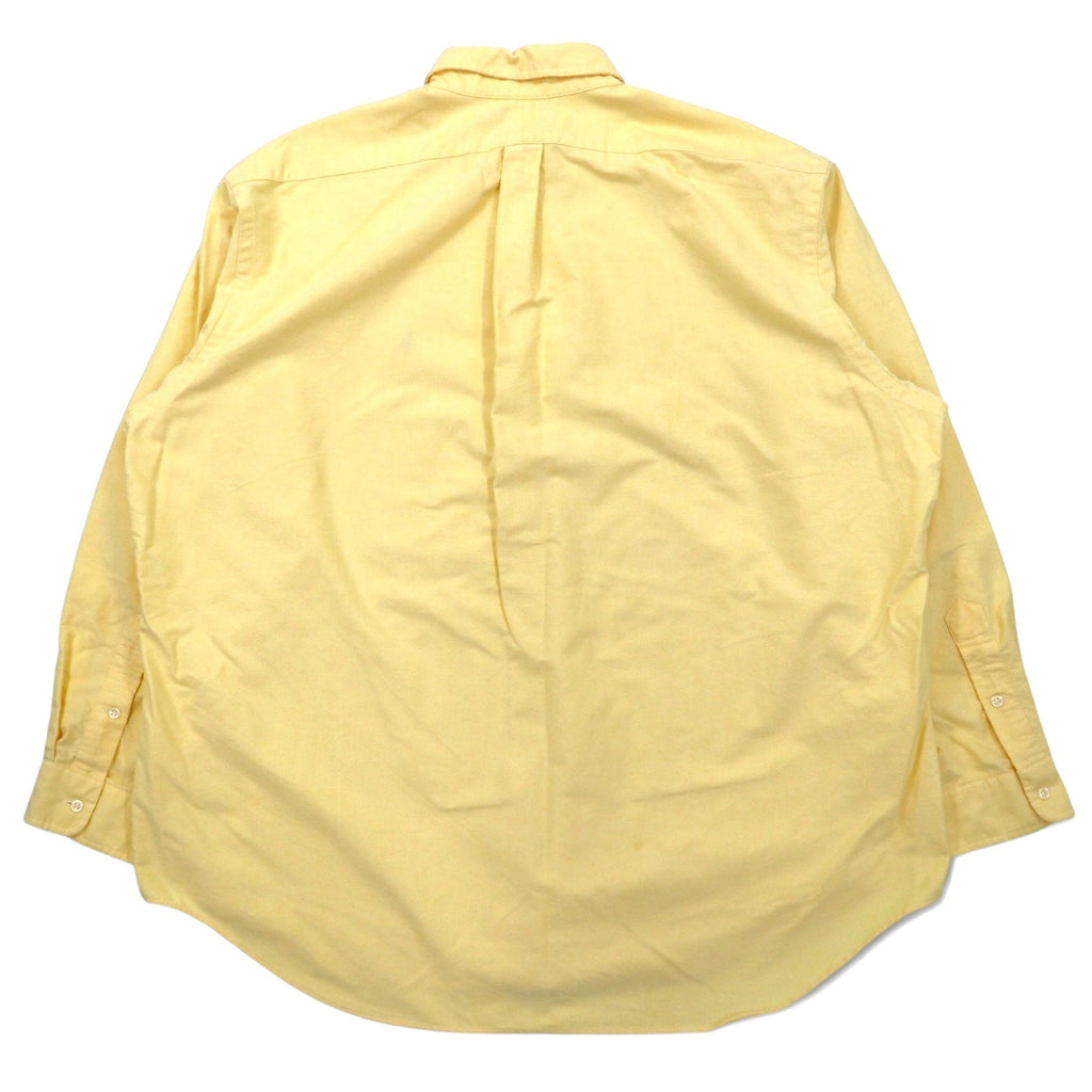 RALPH LAUREN anni '90, camicia button-down Oxford, XXL, gialla, cotone, BLAKE, piccolo pony ricamato.