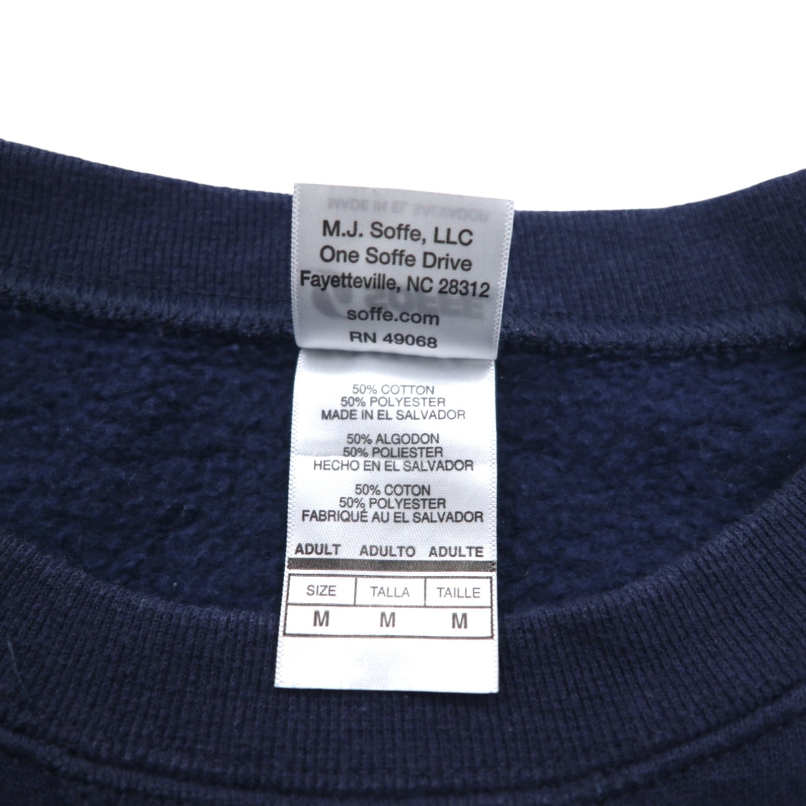 US NAVY Militare USA Stampa Felpa M Blu Navy Cotone SOFFE