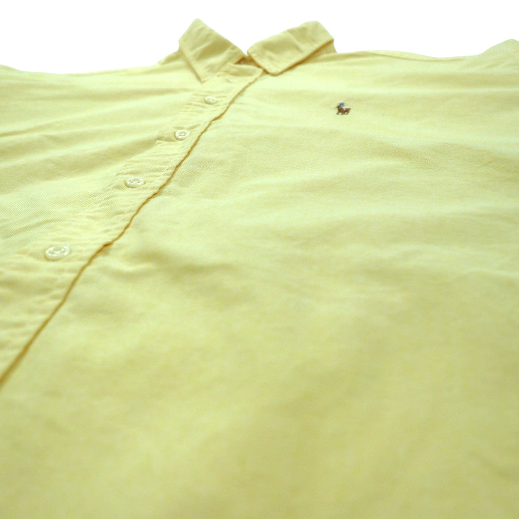 RALPH LAUREN anni '90, camicia button-down Oxford, XXL, gialla, cotone, BLAKE, piccolo pony ricamato.