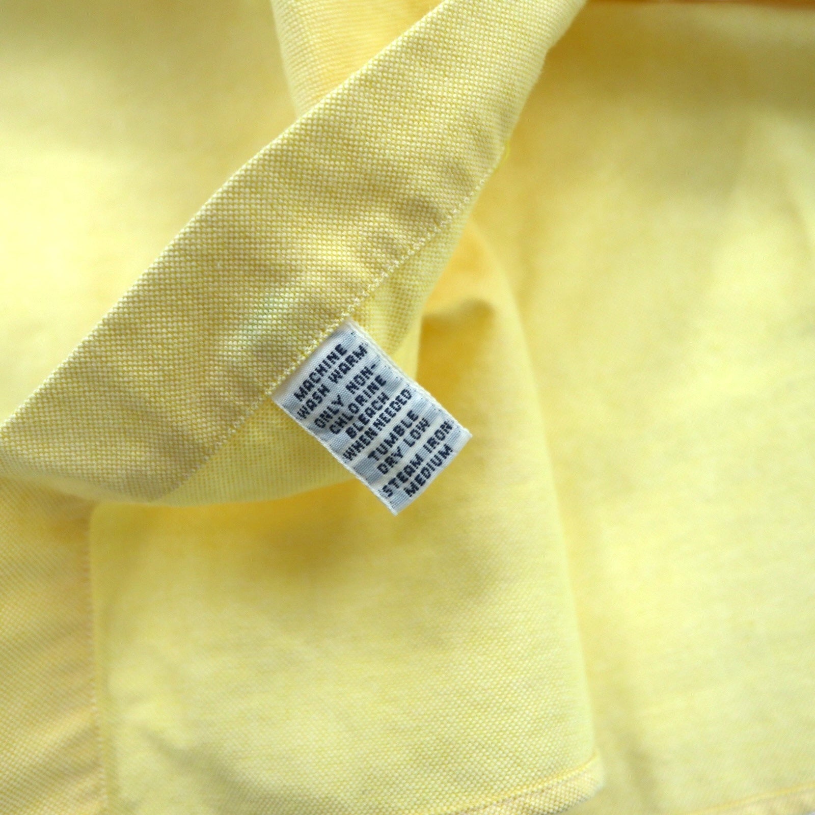 RALPH LAUREN anni '90, camicia button-down Oxford, XXL, gialla, cotone, BLAKE, piccolo pony ricamato.