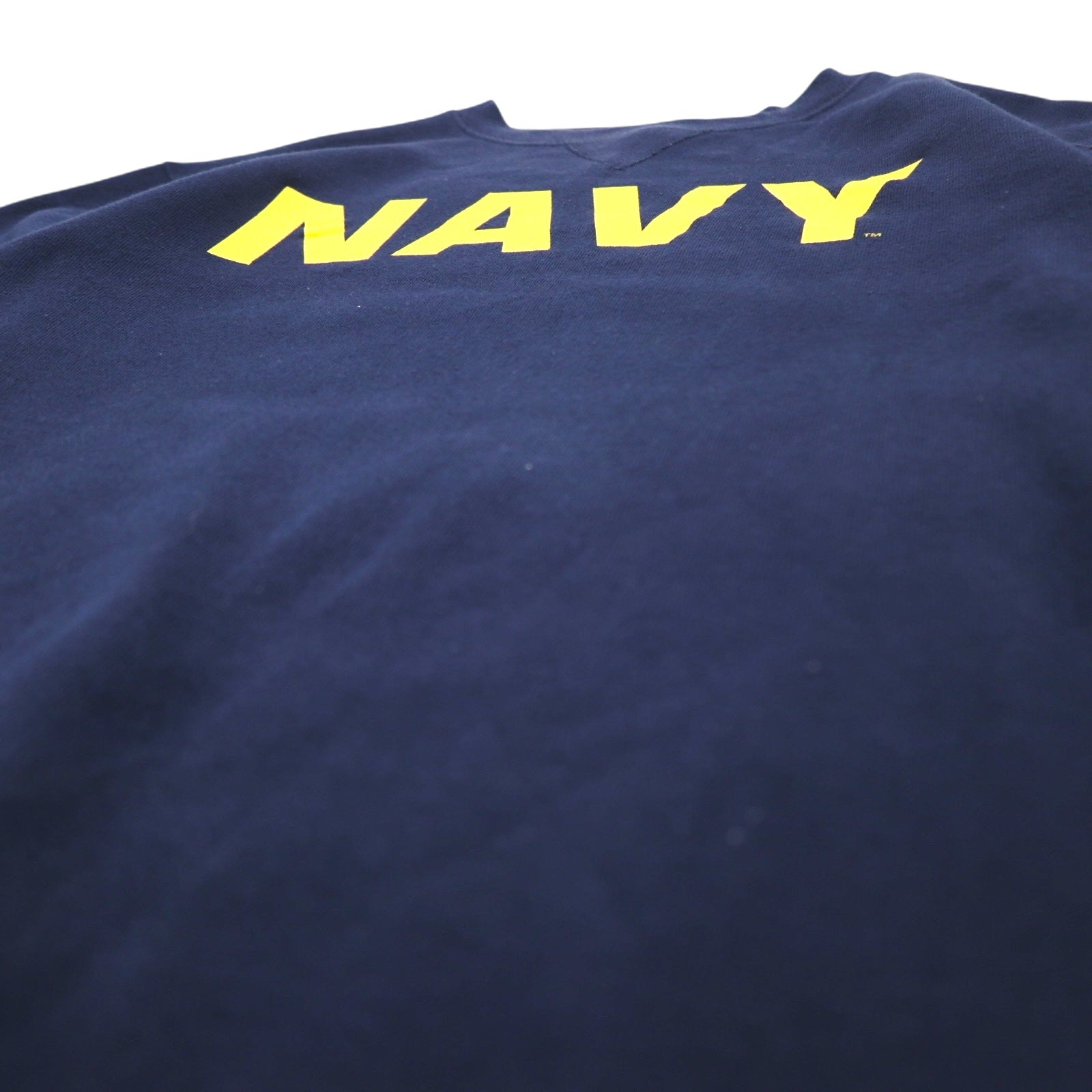 US NAVY Militare USA Stampa Felpa M Blu Navy Cotone SOFFE