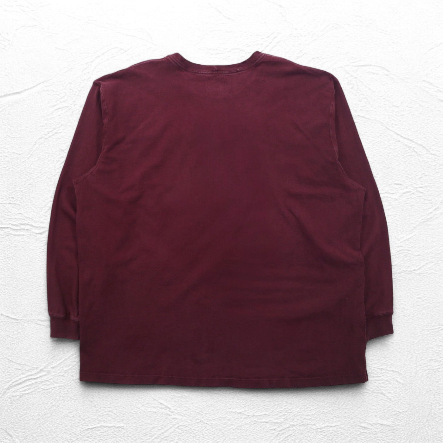 Carhartt T-shirt a maniche lunghe con taschino, taglia 3XL, bordeaux, oversize, battaglia dell'Honduras