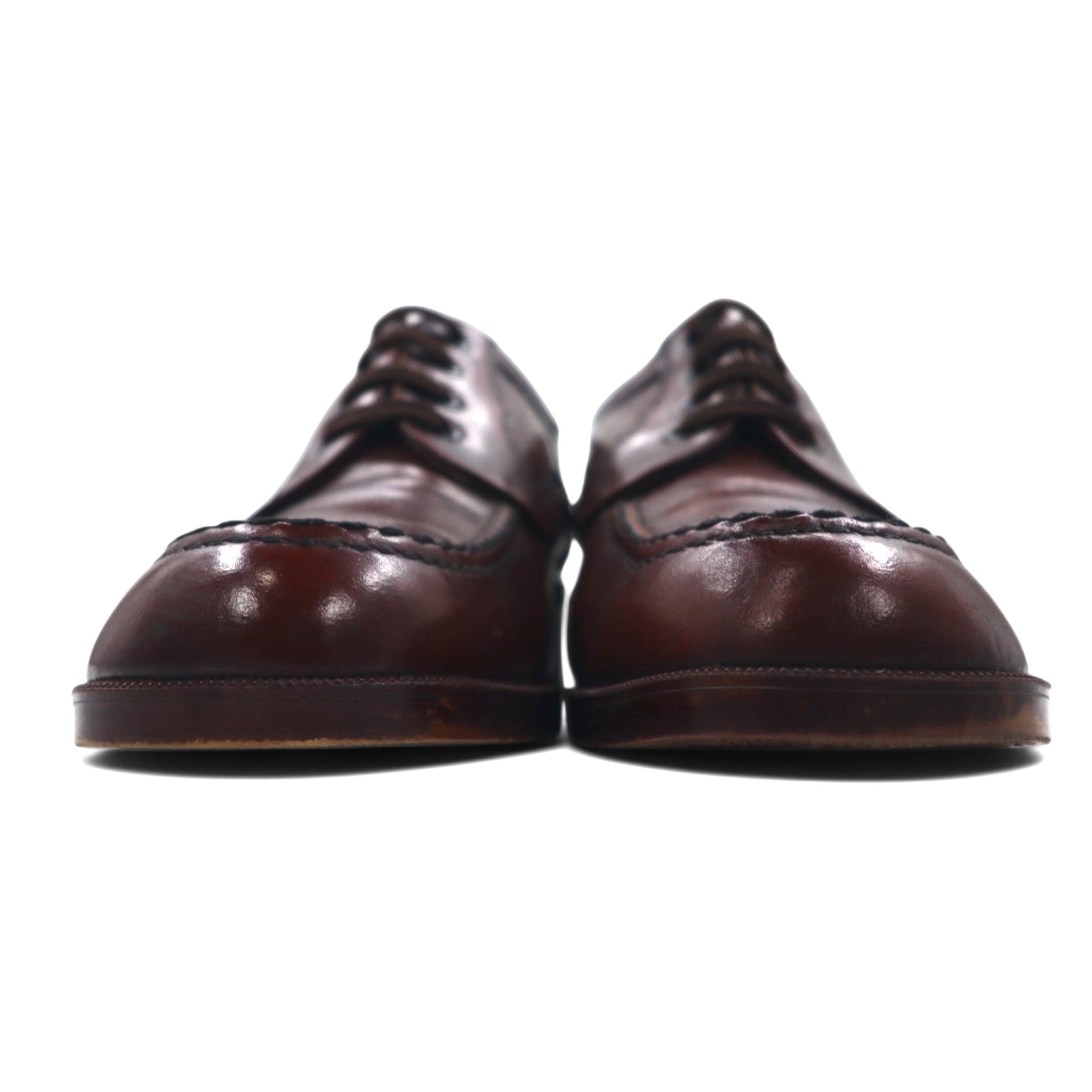 Pellet Mock Toe U-Tip Derby Scarpe Eleganti 28cm Marrone Scuro