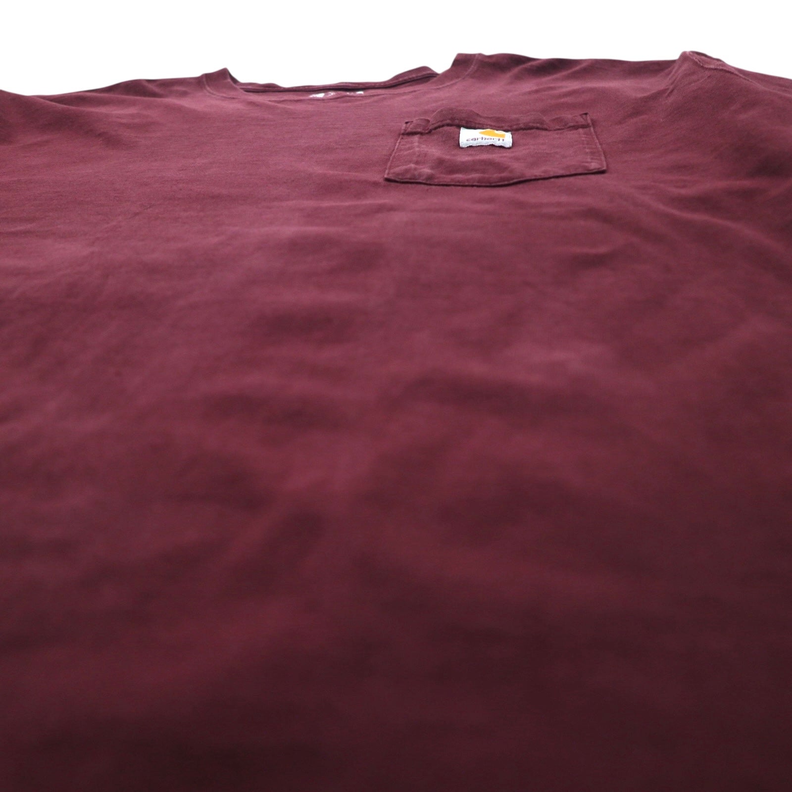 Carhartt T-shirt a maniche lunghe con taschino, taglia 3XL, bordeaux, oversize, battaglia dell'Honduras