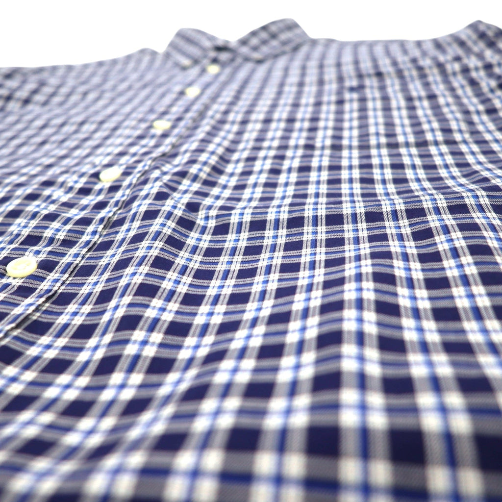 RALPH LAUREN Anni '90 Camicia button-down L Cotone a quadri blu BLAKE Ricamo Small Pony