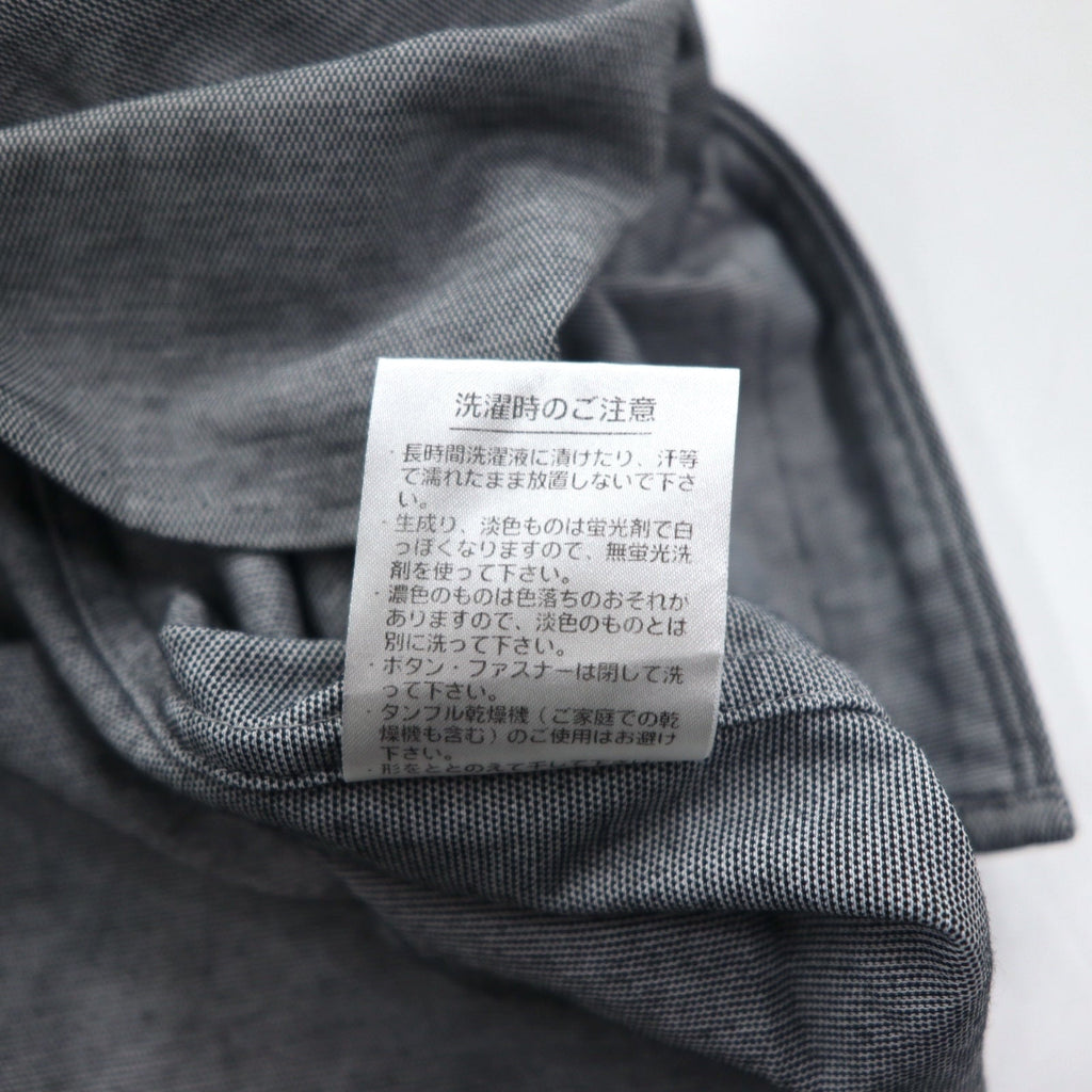 LACOSTE Polo elasticizzata S grigia in cotone con logo a punto singolo KH043C Made in Japan