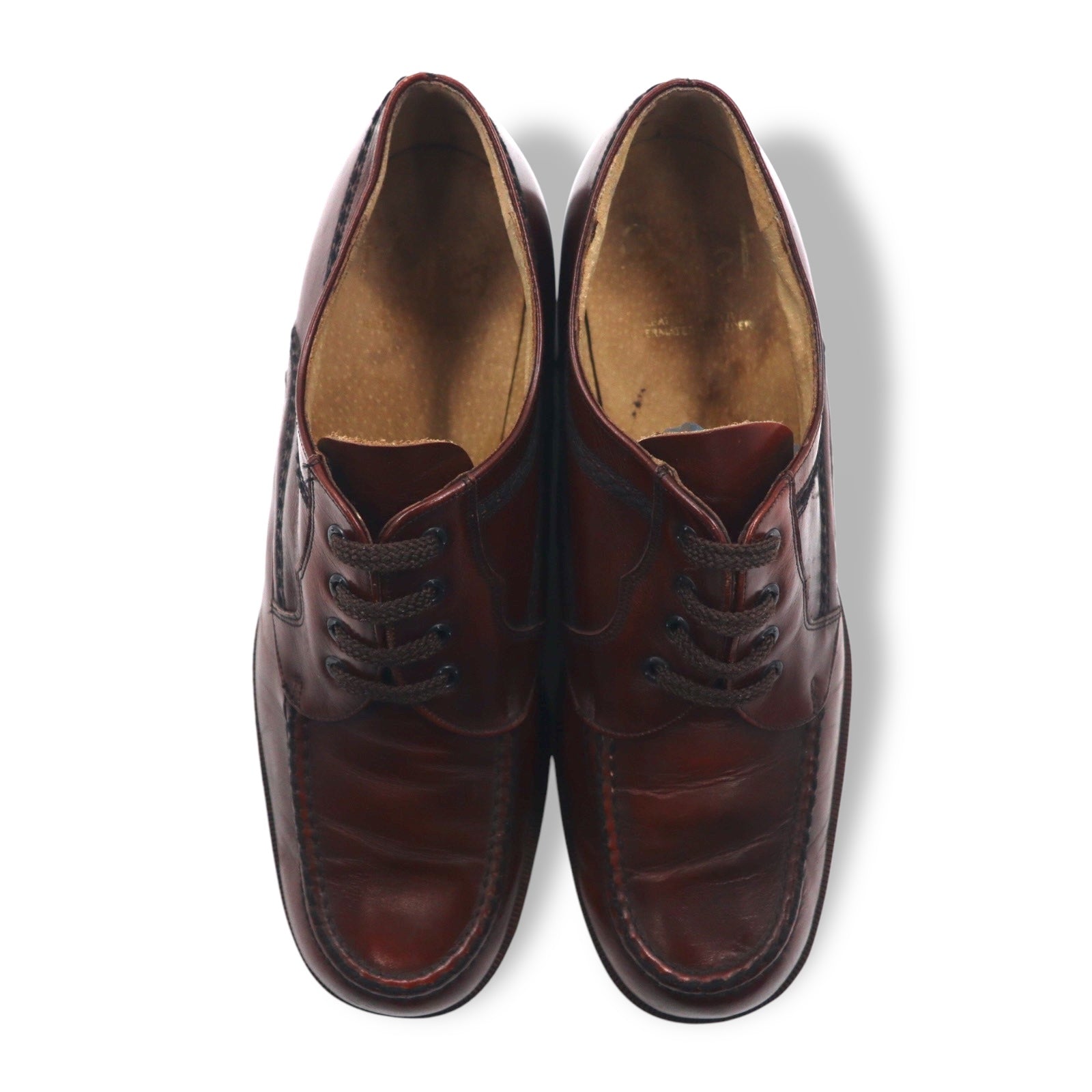 Pellet Mock Toe U-Tip Derby Scarpe Eleganti 28cm Marrone Scuro