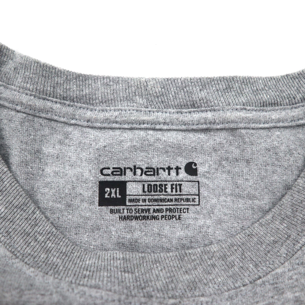 Carhartt t-shirt loose fit tasca 2XL LOOSE FIT grigia cotone