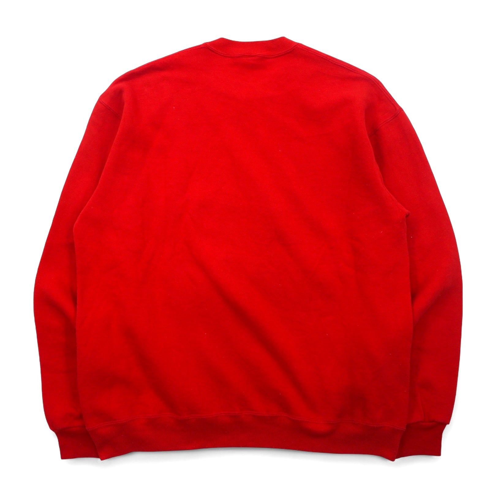 Maglietta di cotone RUSSELL ATHLETIC, anni '90, made in USA, stampa universitaria, taglia XL, rossa, felpata NEBRASKA