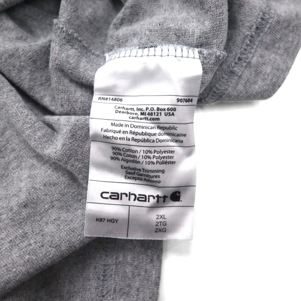 Carhartt t-shirt loose fit tasca 2XL LOOSE FIT grigia cotone