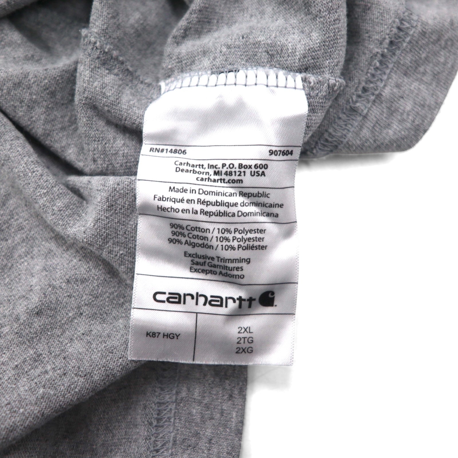 Carhartt t-shirt loose fit tasca 2XL LOOSE FIT grigia cotone