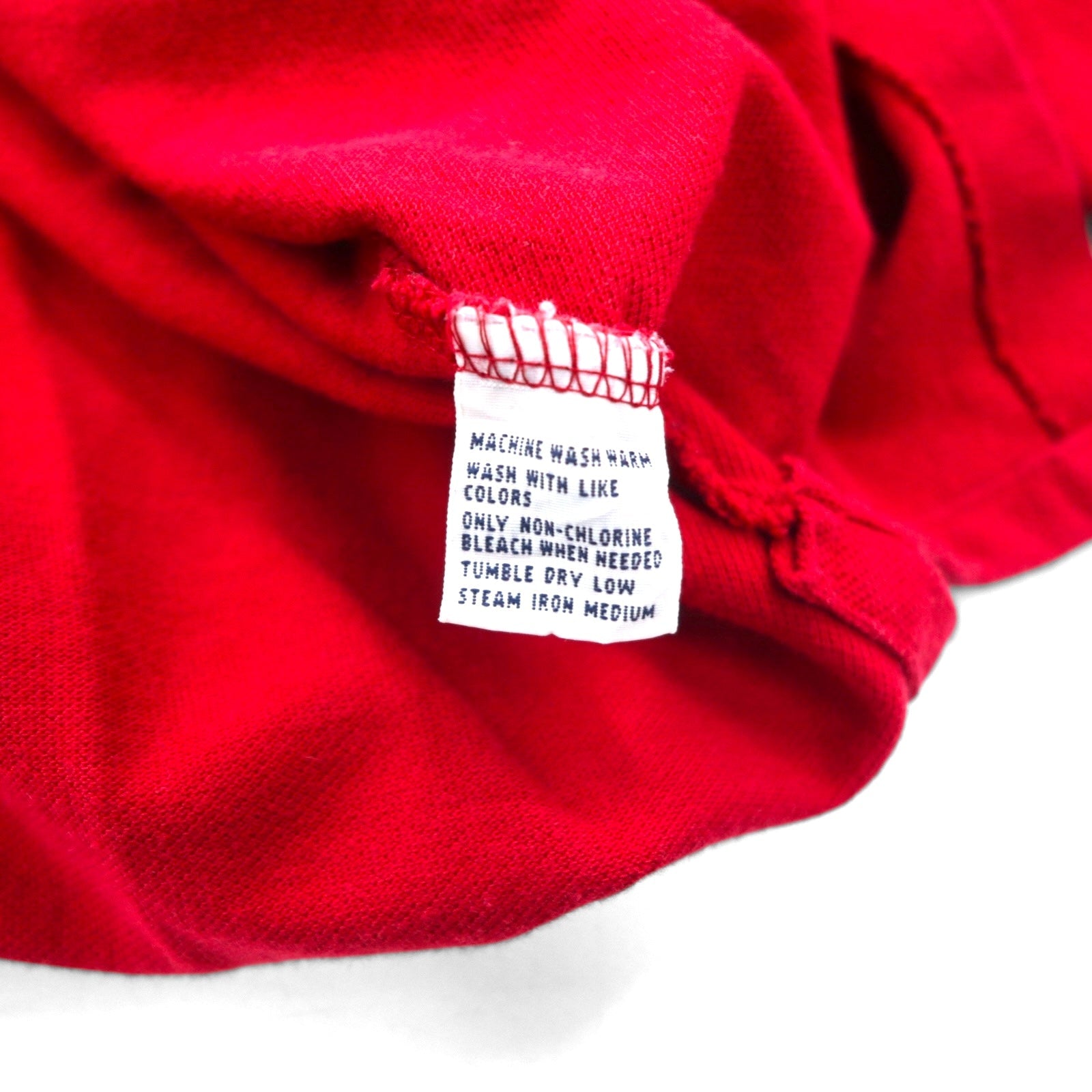 Polo Ralph Lauren 90年代 ビッグサイズ 長袖ポロシャツ ラガーシャツ XL レッド 鹿の子 スモールポニー刺繡