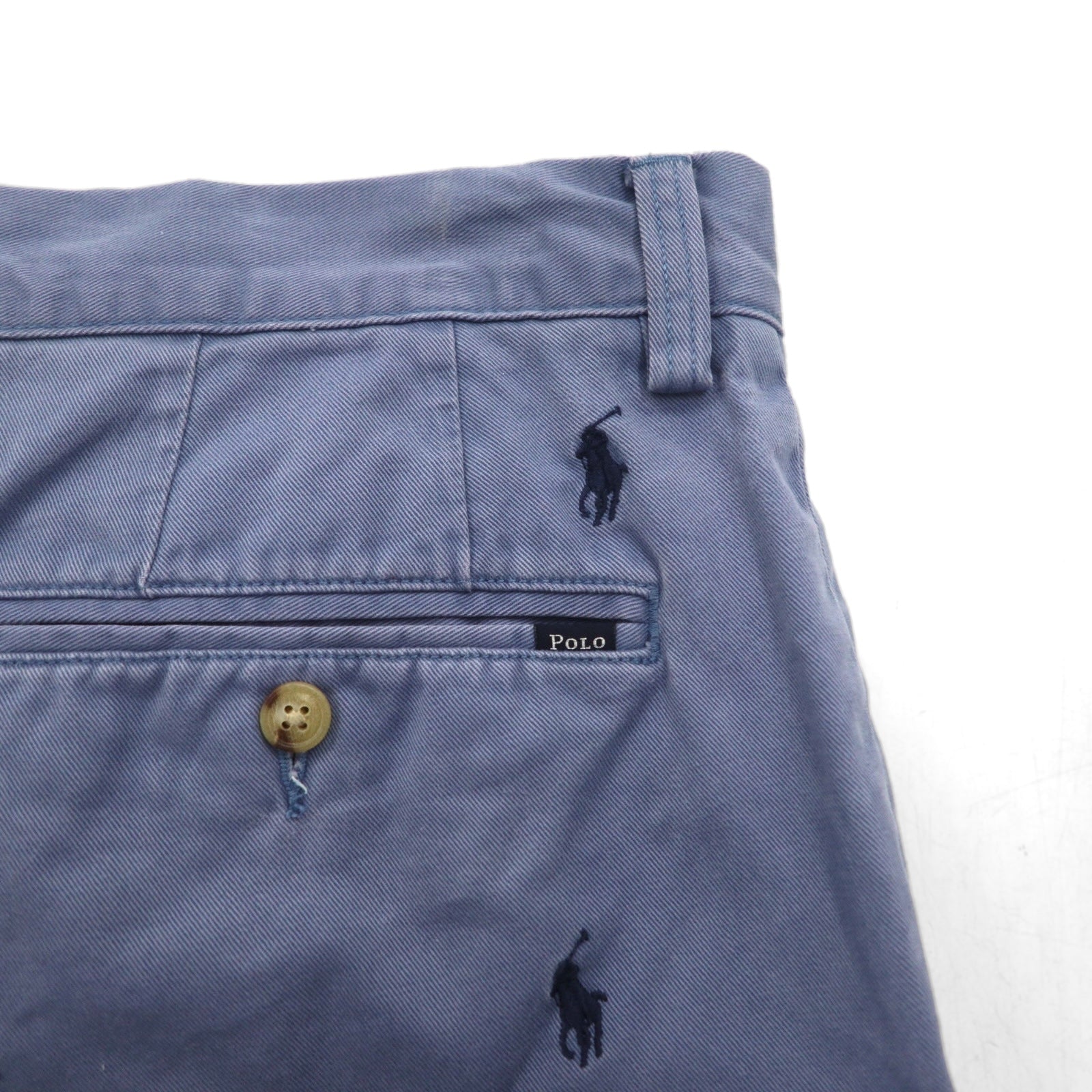POLO RALPH LAUREN Pantaloncini ricamati all-over pony, in cotone, taglia L, blu navy