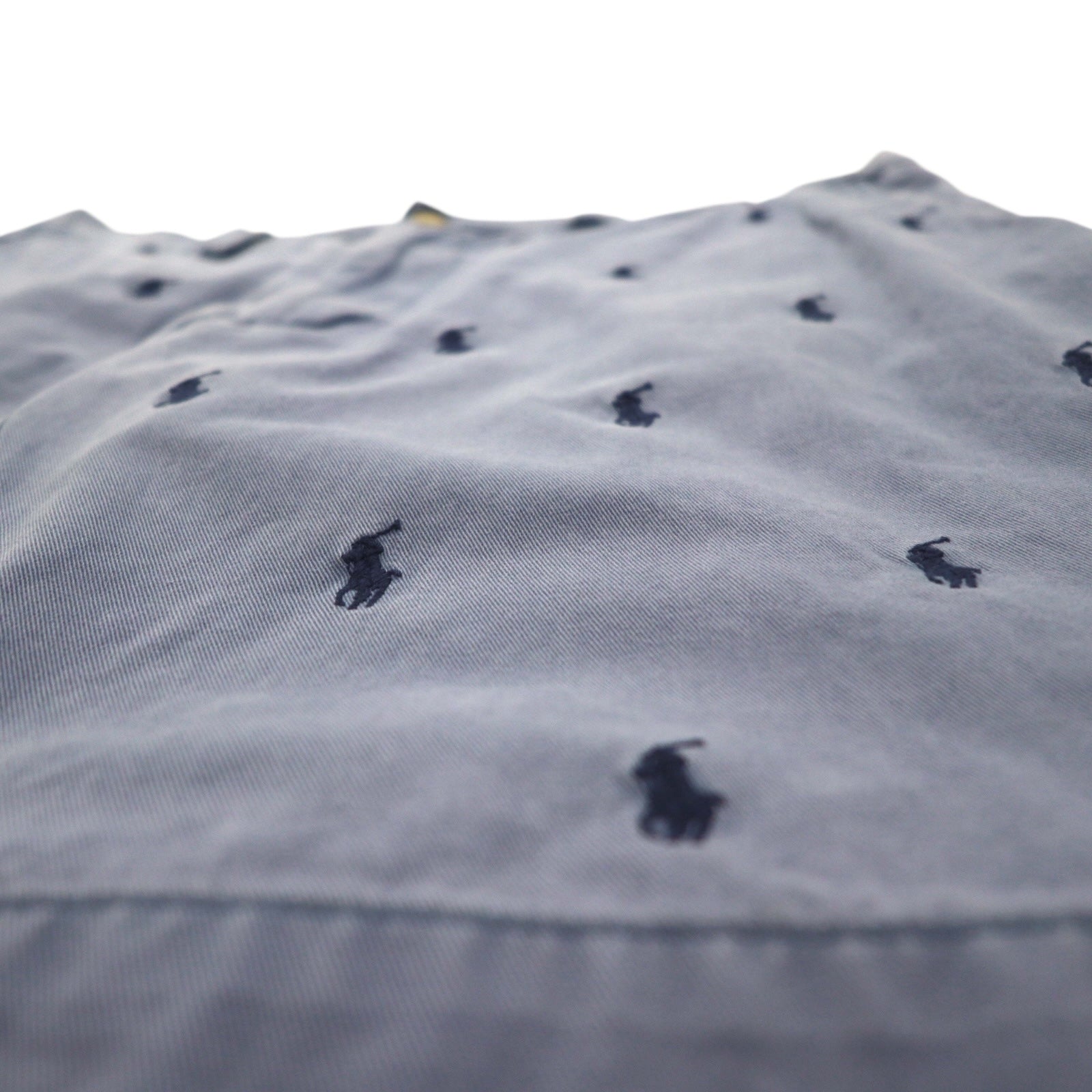 POLO RALPH LAUREN Pantaloncini ricamati all-over pony, in cotone, taglia L, blu navy