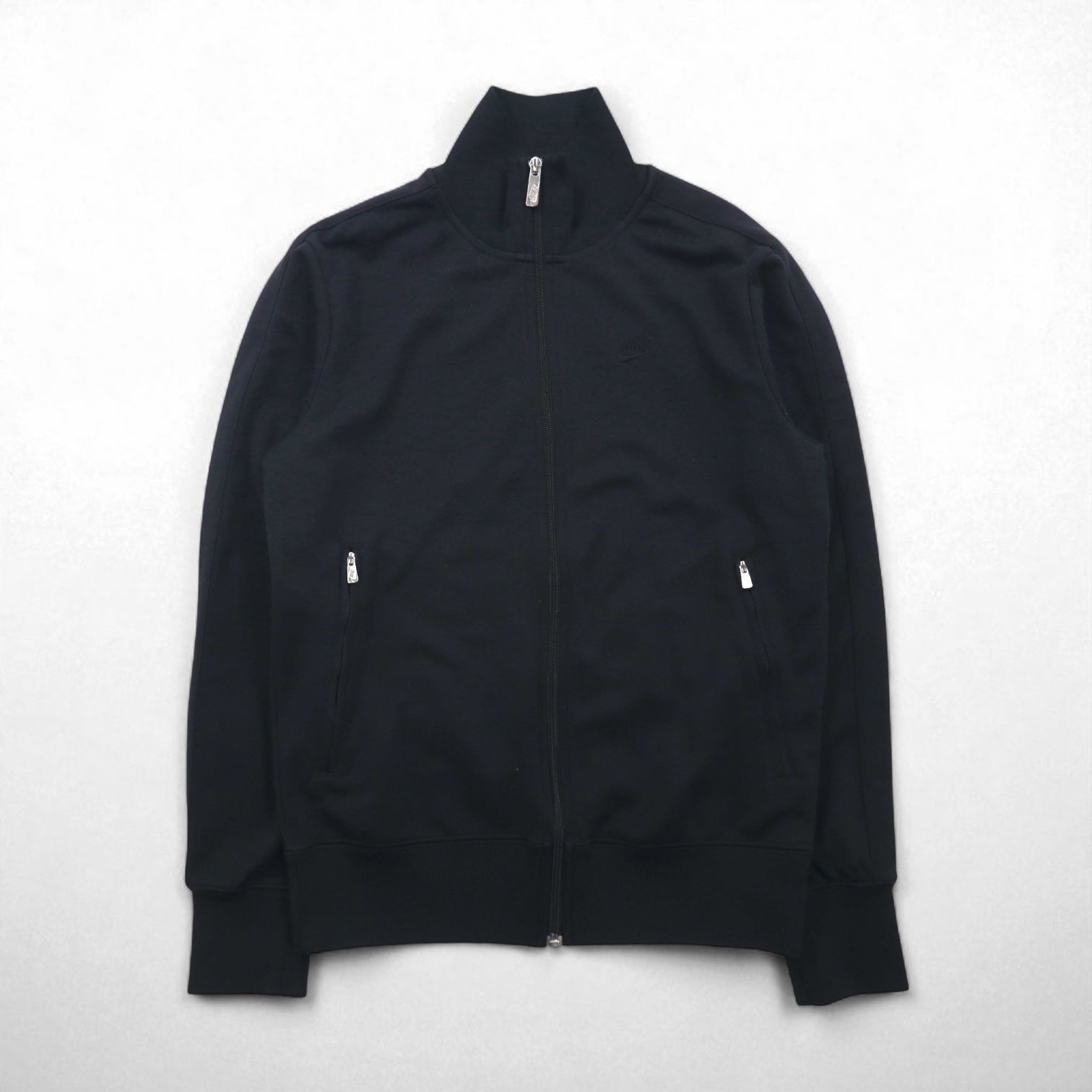NIKE ハイネック トラックジャケット ジャージ M ブラック スタンドカラー フルジップ 371930-010