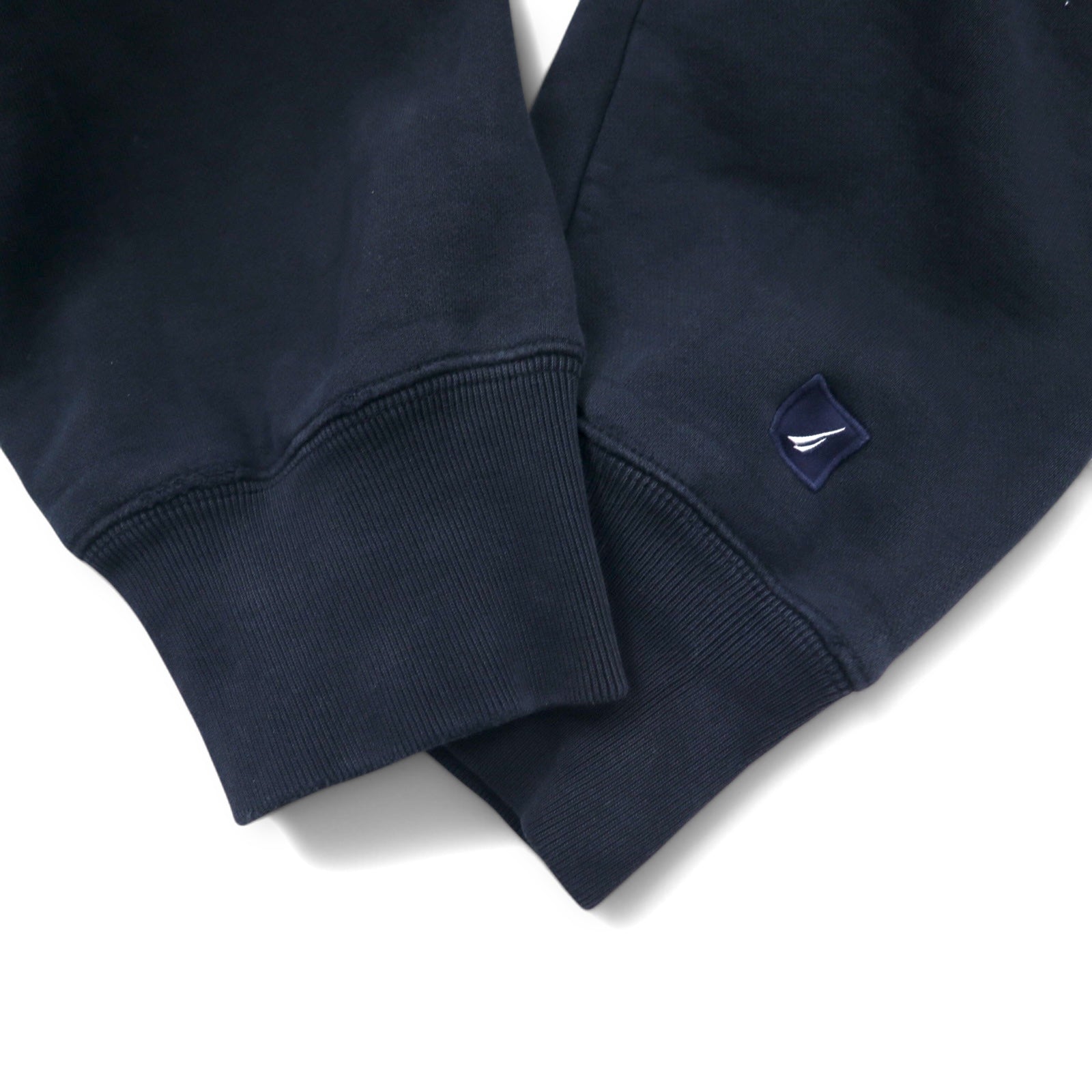 NAUTICA Felpa con Cappuccio Reverse Weave XL Nera Cotone Foderata in Felpa Ricamo Logo