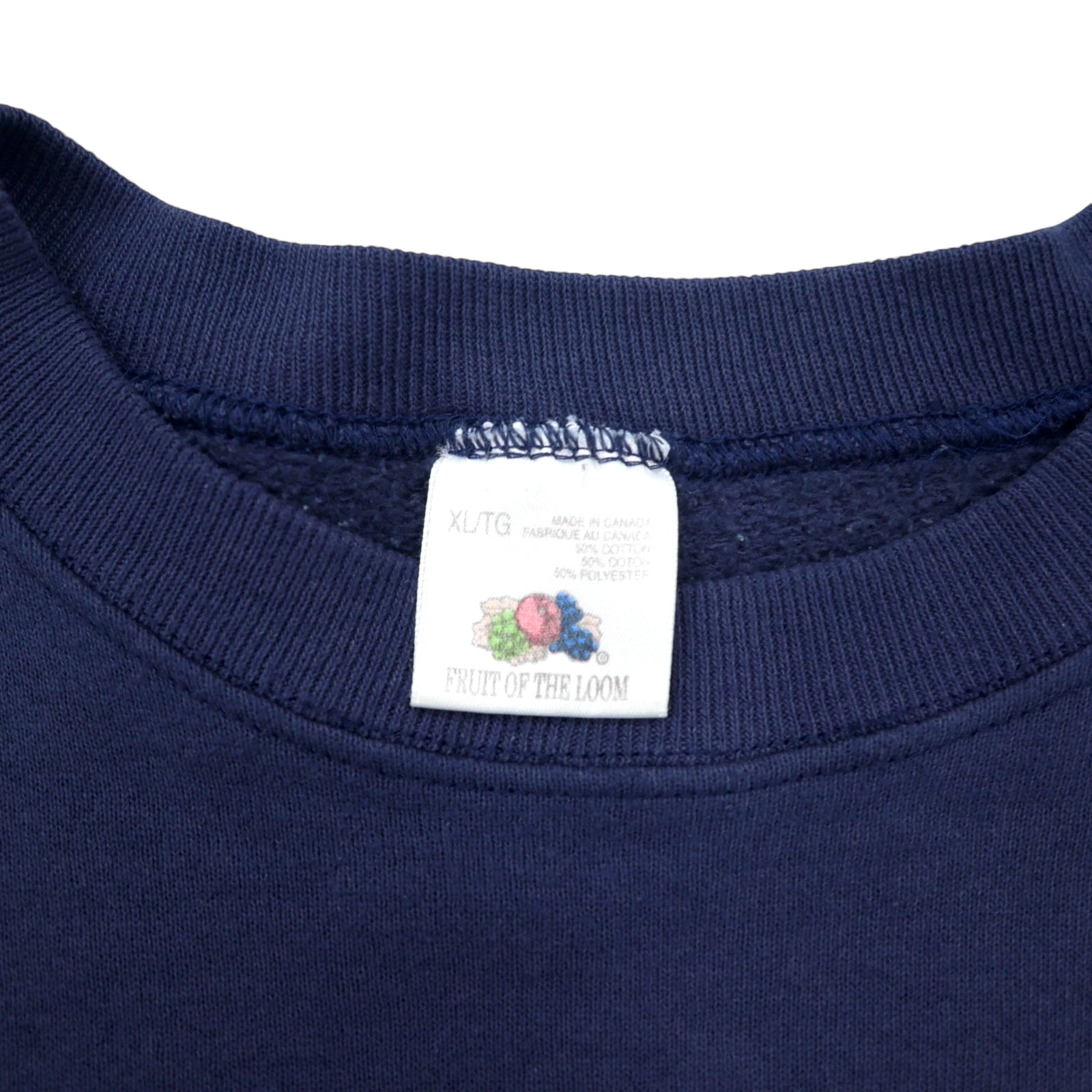 Felpa stampata baseball FRUIT OF THE LOOM anni '90, Made in Canada, taglia XL, blu navy, cotone, WORLD CHAMPS