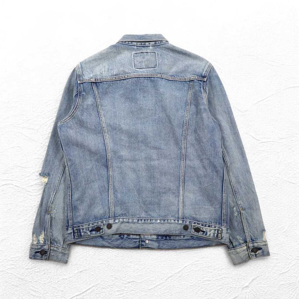 Levi's ダメージ加工 4th タイプ デニムジャケット Gジャン トラッカージャケット L インディゴ ブルー