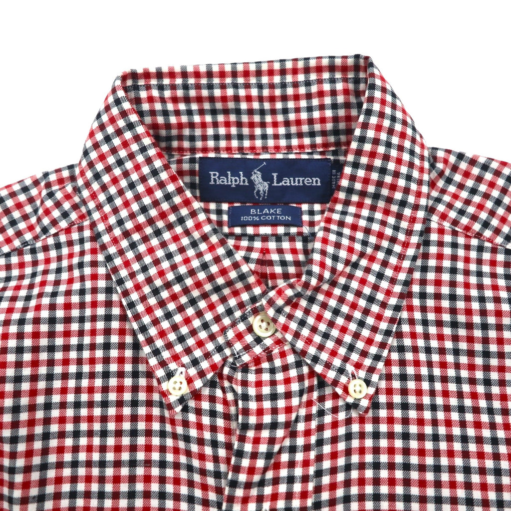 Ralph Lauren 90年代 ボタンダウン シャツ L レッド BLAKE ギンガムチェック スモールポニー刺繡