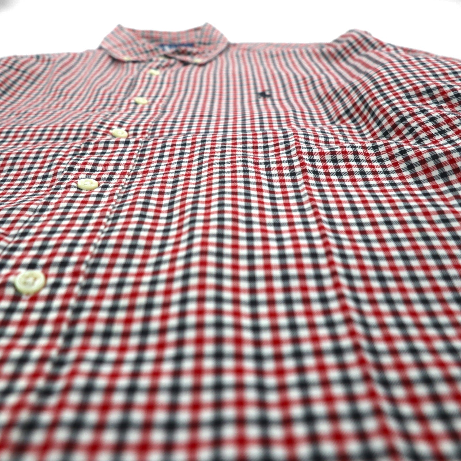 Ralph Lauren 90年代 ボタンダウン シャツ L レッド BLAKE ギンガムチェック スモールポニー刺繡