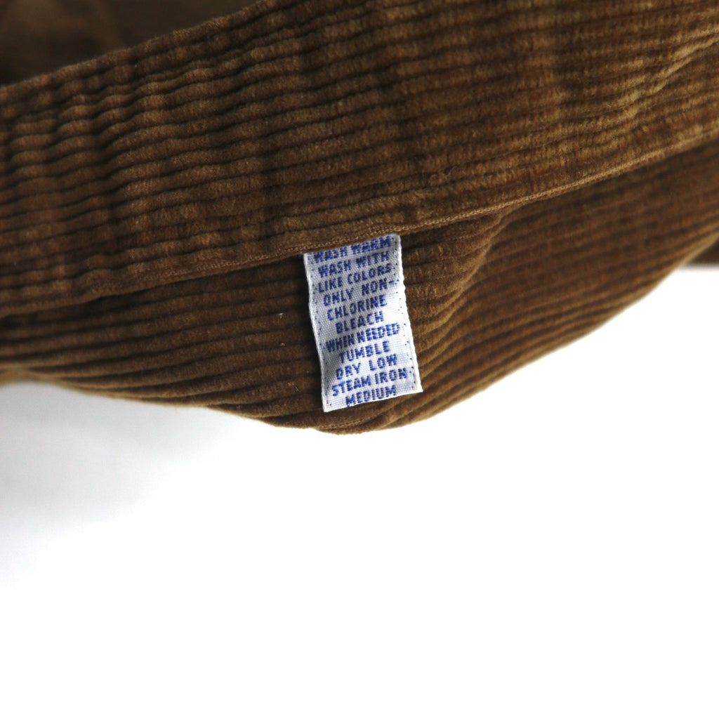 Ralph Lauren anni '90 camicia button-down oversize in velluto a coste XL marrone, ricamo pony piccolo in cotone