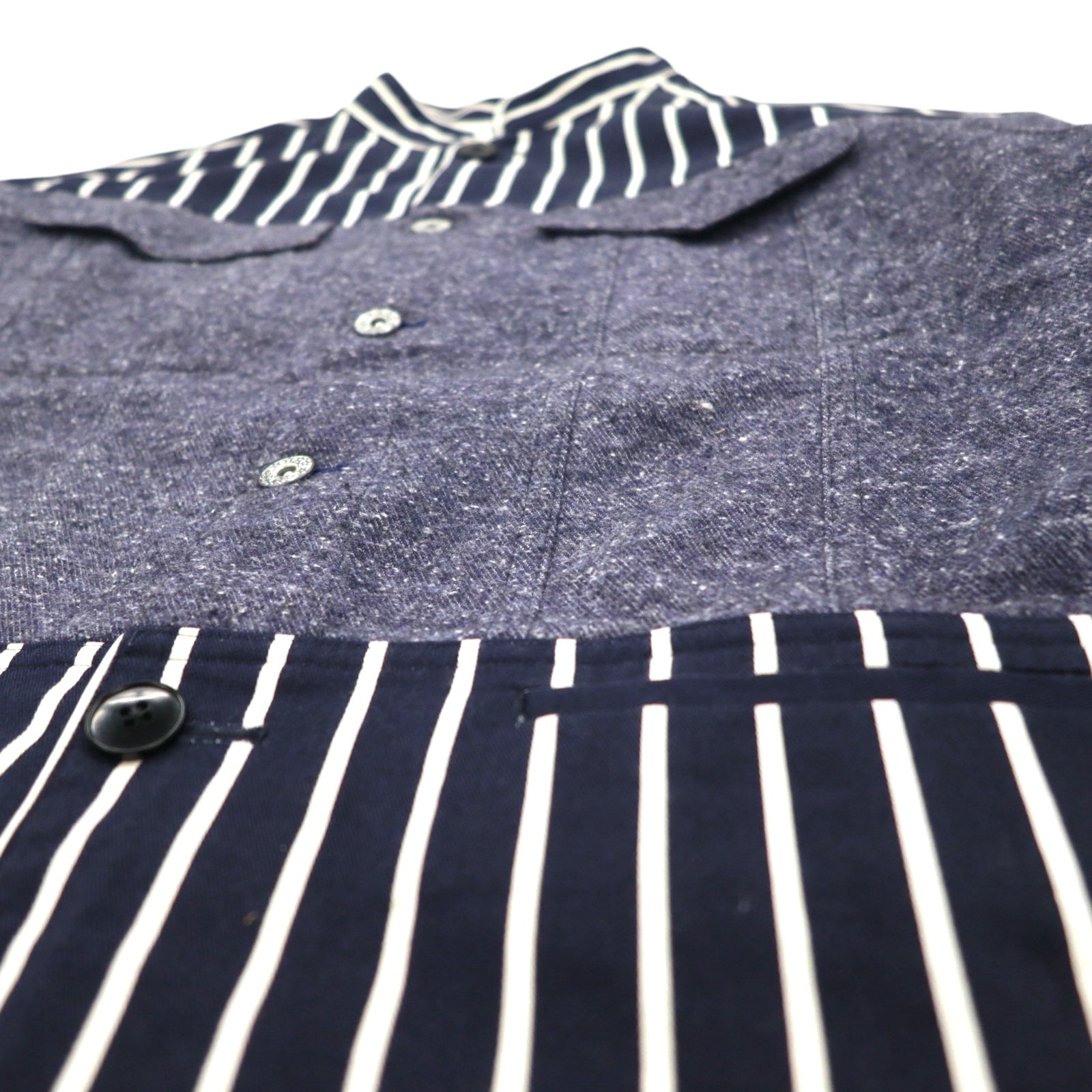 JUVENILE HALL ROLL CALL Camicia Giacca FREE Blu Marino A Righe Made in Japan