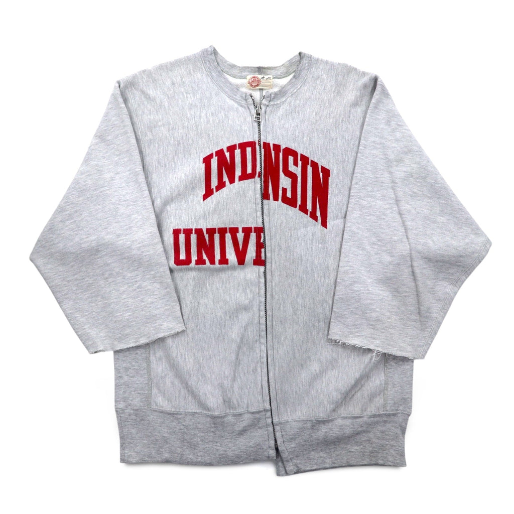 J.S.HOMESTEAD Giacca rielaborata Re-weave con cerniera, felpa, L, stampa college, NOVEL CLOTHING