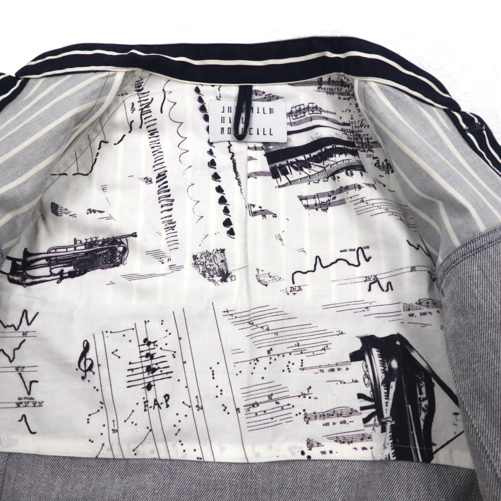 JUVENILE HALL ROLL CALL Camicia Giacca FREE Blu Marino A Righe Made in Japan