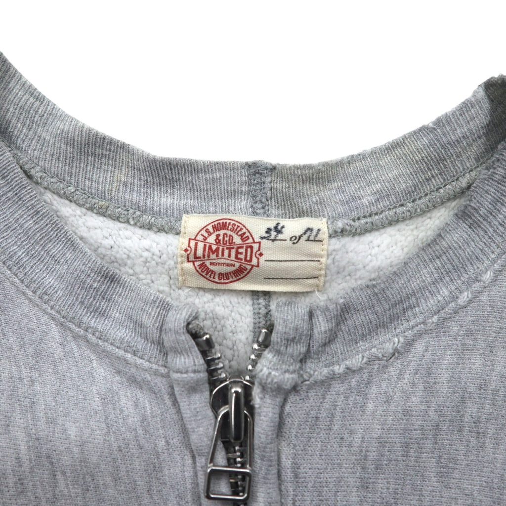 J.S.HOMESTEAD Giacca rielaborata Re-weave con cerniera, felpa, L, stampa college, NOVEL CLOTHING