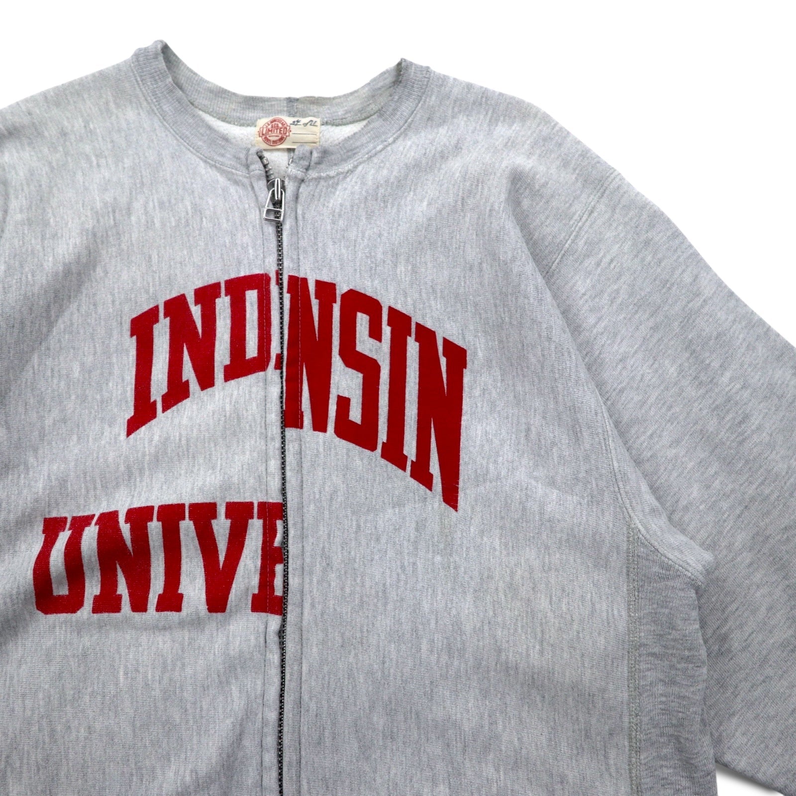 J.S.HOMESTEAD Giacca rielaborata Re-weave con cerniera, felpa, L, stampa college, NOVEL CLOTHING