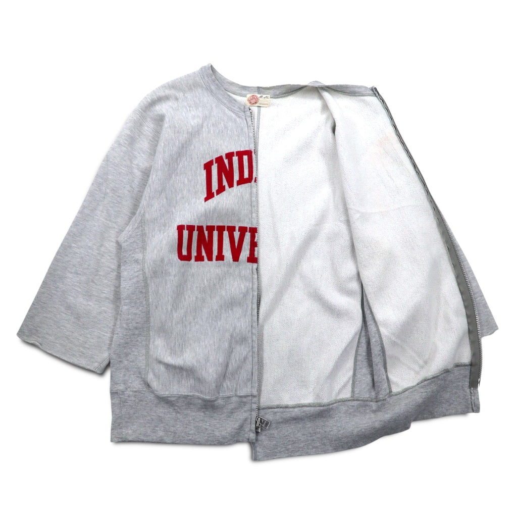 J.S.HOMESTEAD Giacca rielaborata Re-weave con cerniera, felpa, L, stampa college, NOVEL CLOTHING