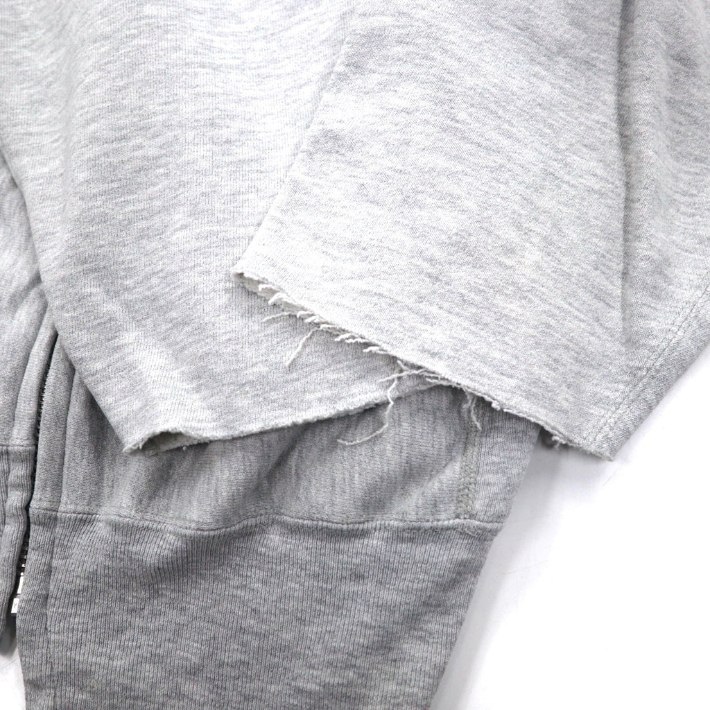 J.S.HOMESTEAD Giacca rielaborata Re-weave con cerniera, felpa, L, stampa college, NOVEL CLOTHING