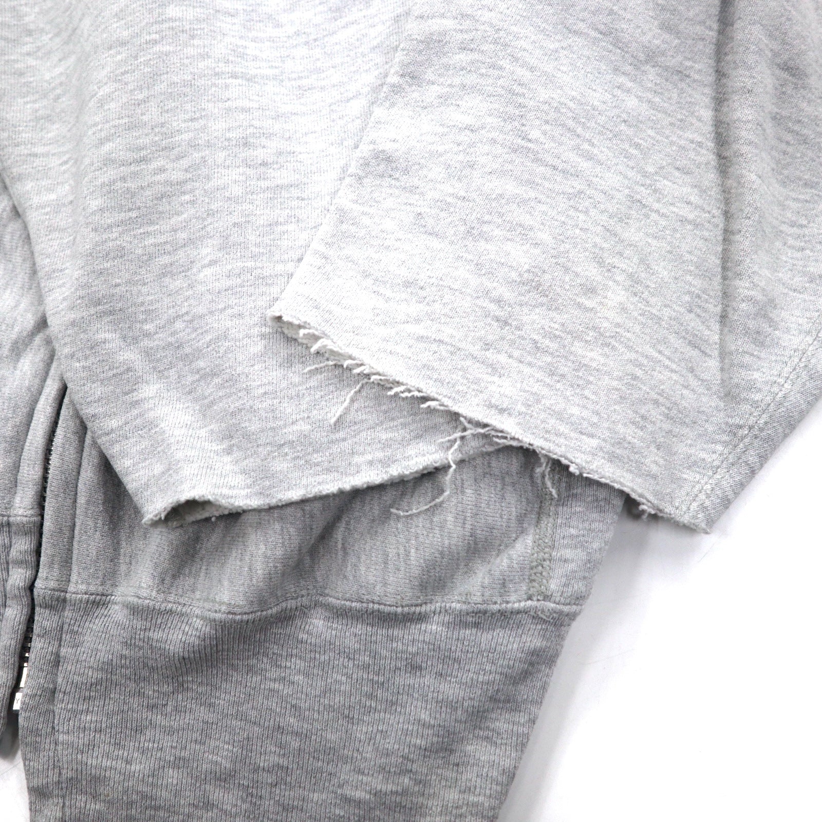 J.S.HOMESTEAD Giacca rielaborata Re-weave con cerniera, felpa, L, stampa college, NOVEL CLOTHING
