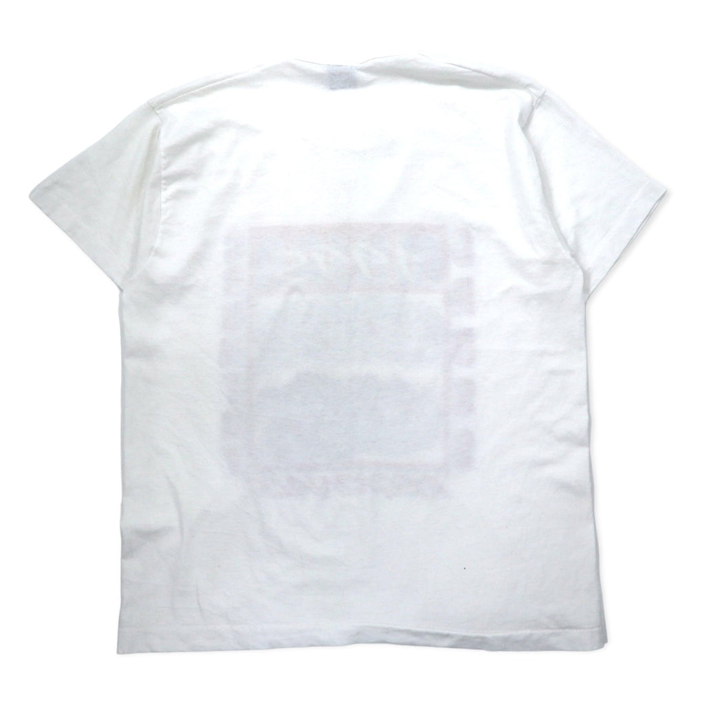 FRUIT OF THE LOOM Prodotto negli Stati Uniti Anni '90 T-shirt stampata L Bianco Cotone CROSS COUNTRY