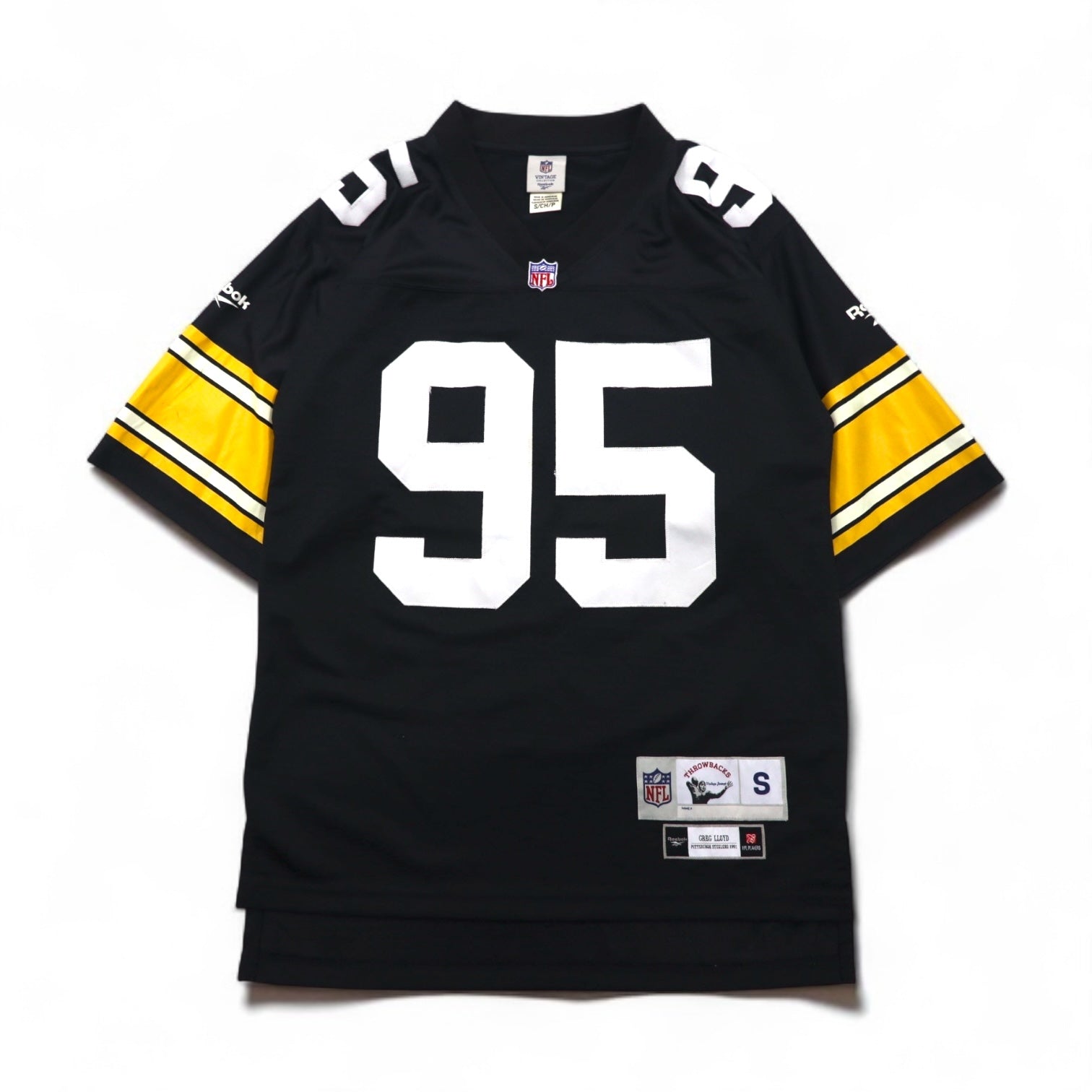 Reebok Vintage Collection MAGLIA DA GIOCO VINTAGE COLLECTION L Nera Nylon Poliestere NFL Numerata