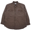 Carhartt anni 2000 camicia da lavoro ripstop XL marrone cotone S143MCH