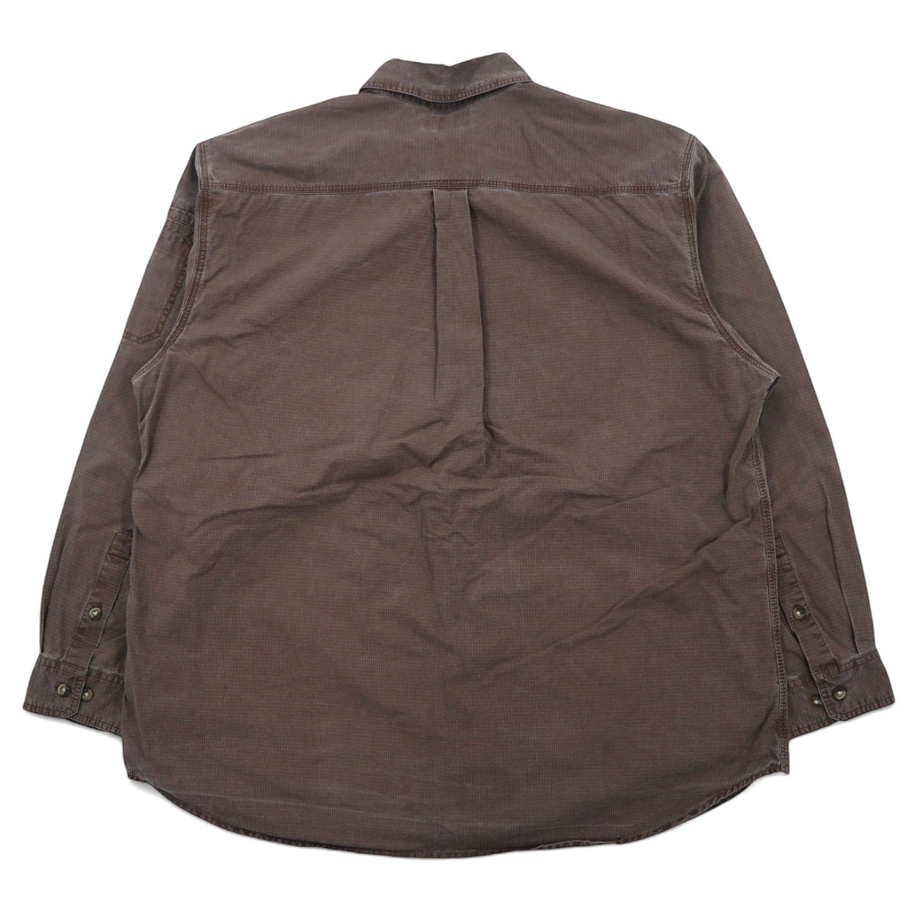 Carhartt anni 2000 camicia da lavoro ripstop XL marrone cotone S143MCH