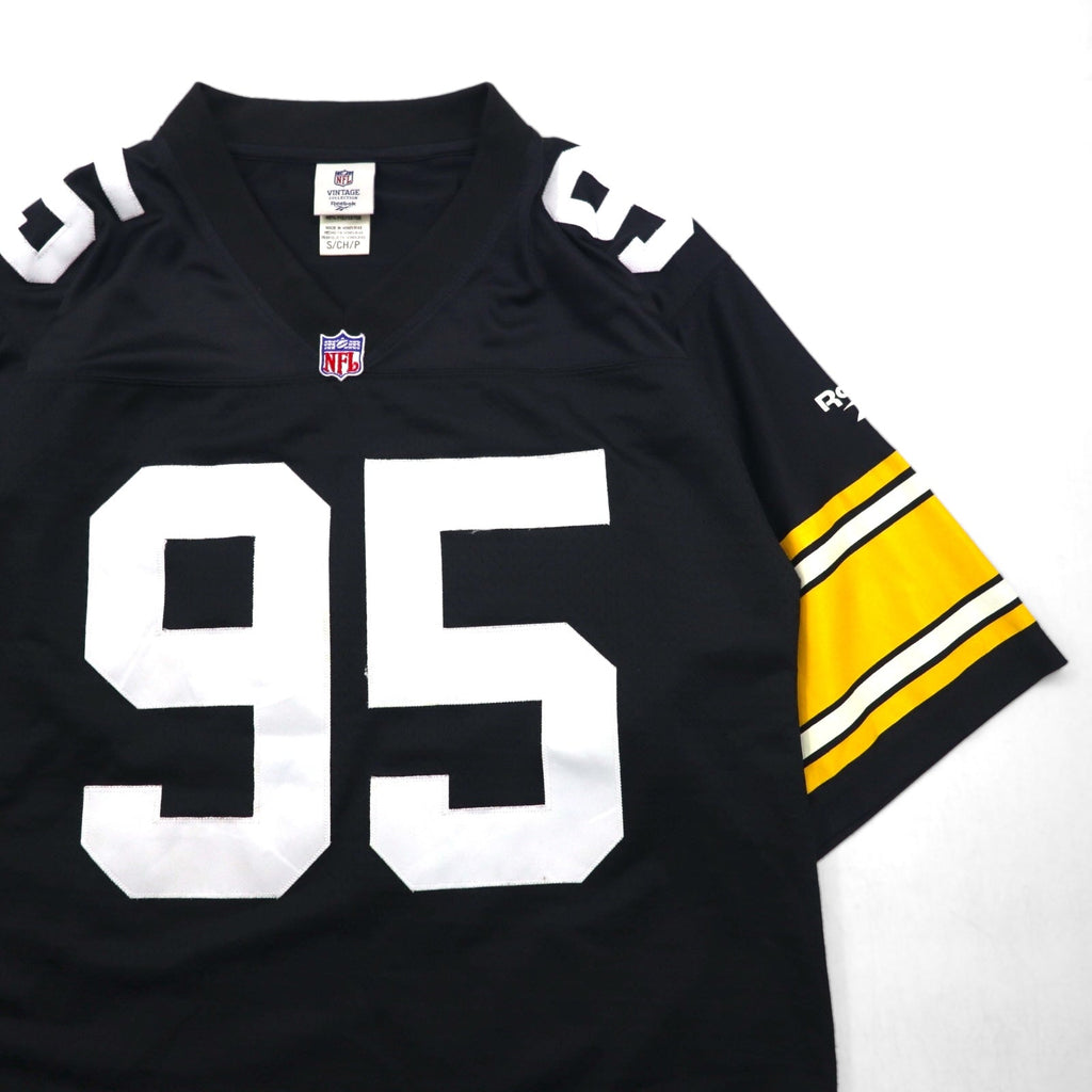Reebok Vintage Collection MAGLIA DA GIOCO VINTAGE COLLECTION L Nera Nylon Poliestere NFL Numerata