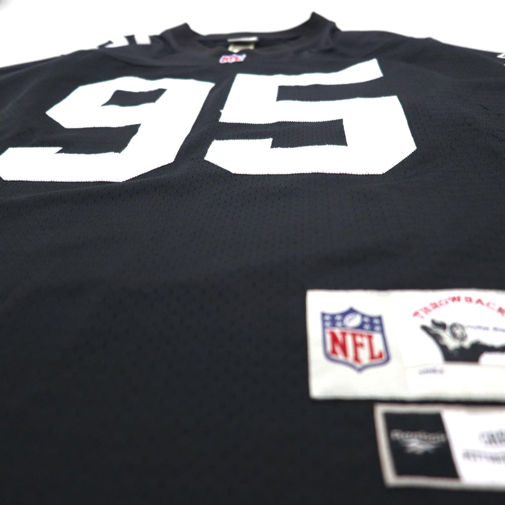 Reebok Vintage Collection MAGLIA DA GIOCO VINTAGE COLLECTION L Nera Nylon Poliestere NFL Numerata