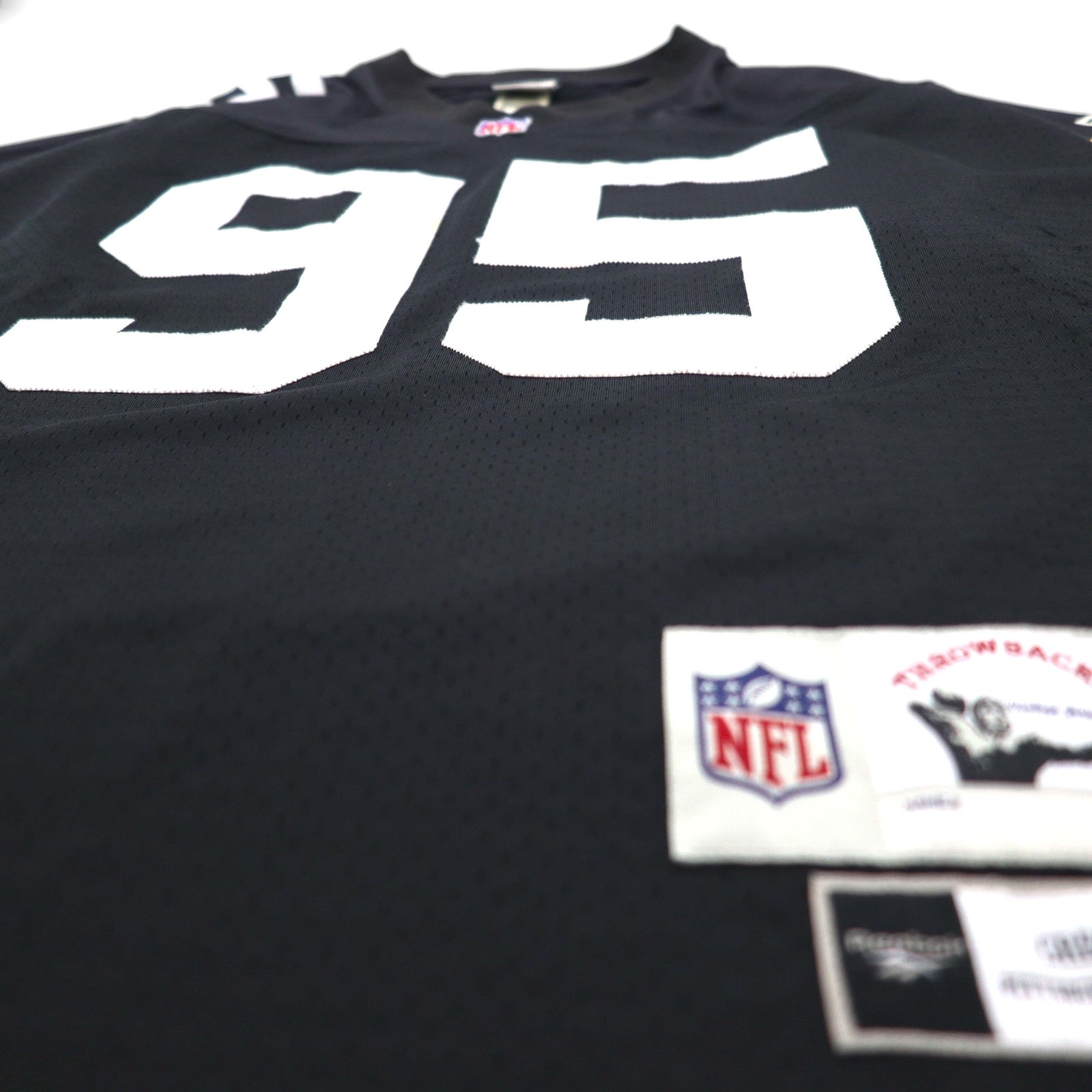 Reebok Vintage Collection MAGLIA DA GIOCO VINTAGE COLLECTION L Nera Nylon Poliestere NFL Numerata