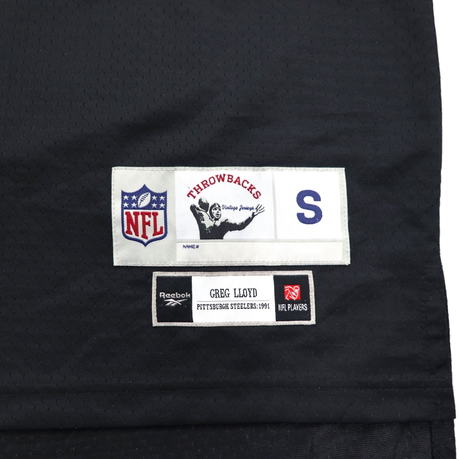 Reebok Vintage Collection MAGLIA DA GIOCO VINTAGE COLLECTION L Nera Nylon Poliestere NFL Numerata