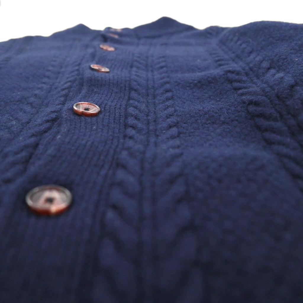 Vintage Fisherman Cardigan フィッシャーマン アランニット カーディガン L ウール Jos A Bank エルボーパッチ