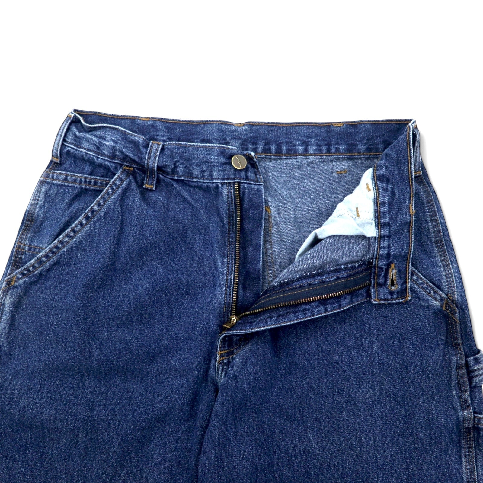 Carhartt Pantaloni Jeans da Lavoro 32 Blu Cotone B13 Original Dungaree Fit Work Dungaree Fabbricati in Nicaragua