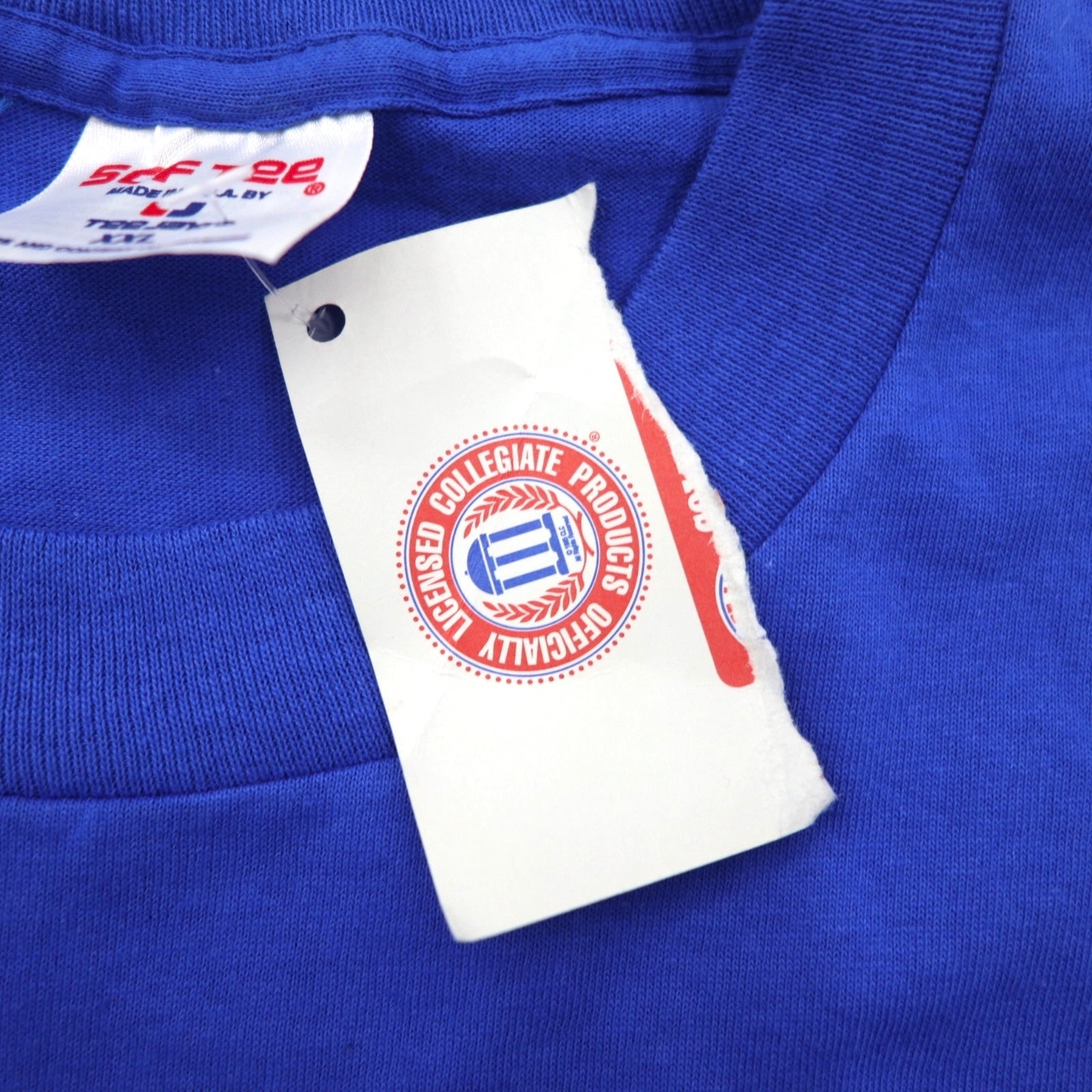 90年代 USA製 SOF TEE シングルステッチ ヴィンテージ Tシャツ 2XL ブルー コットン MISSISSIPPI アーチロゴ TEE JAYS