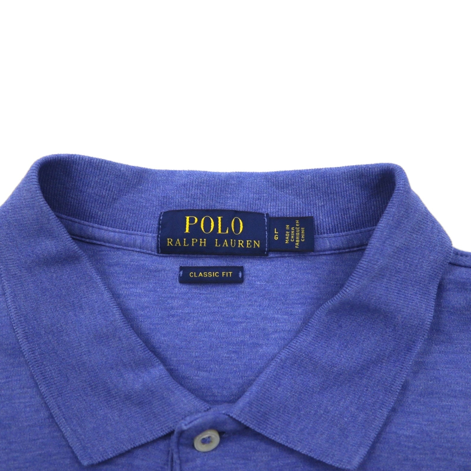 POLO RALPH LAUREN Polo classica L CLASSIC FIT blu ricamo piccolo pony