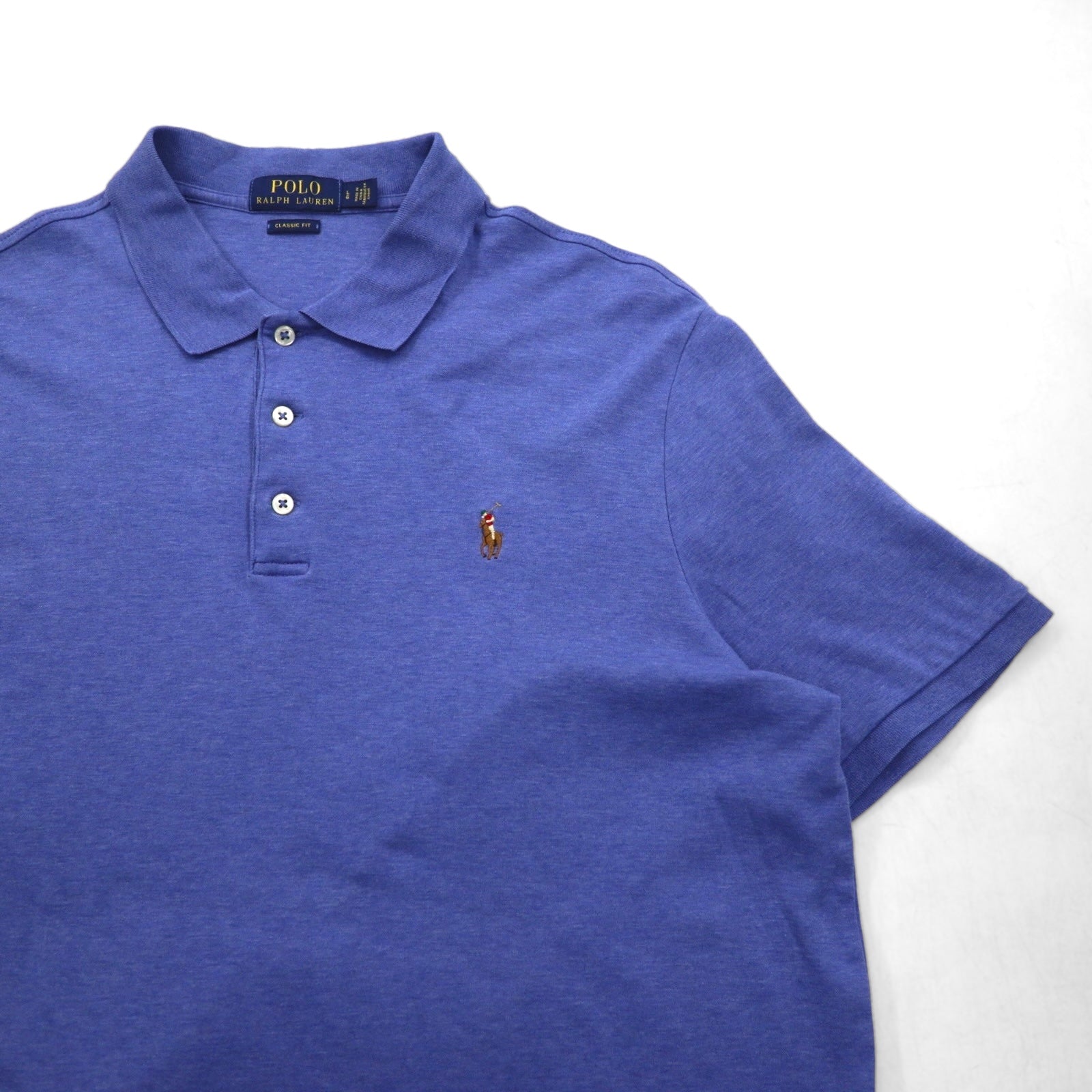POLO RALPH LAUREN Polo classica L CLASSIC FIT blu ricamo piccolo pony
