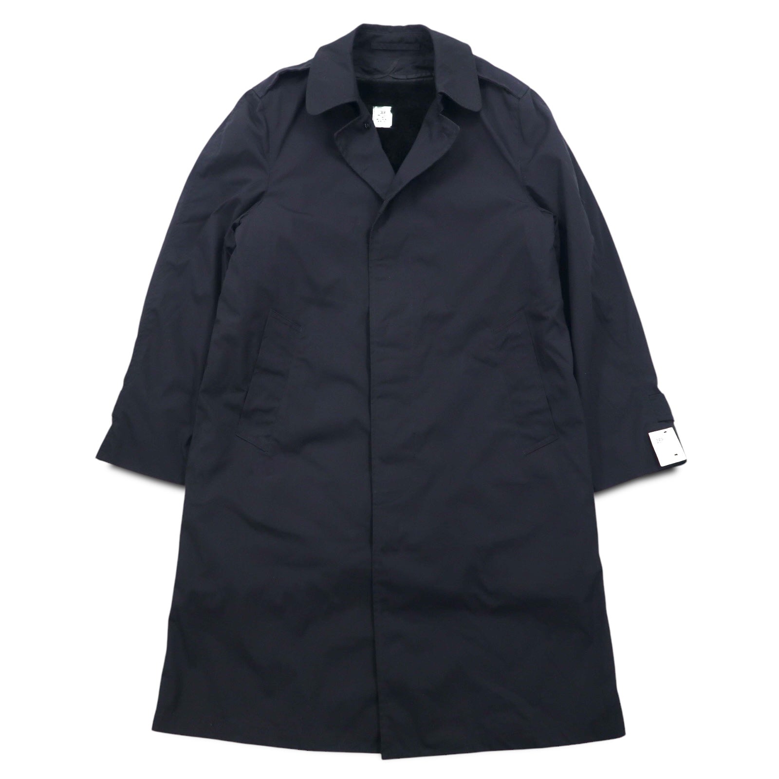 US NAVY Esercito americano anni '80 Cappotto per tutte le stagioni, spolverino, taglia L, nero, impermeabile, fodera rimovibile, militare 8405-01-220-2547 CENTRE MFG.