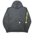 Felpa con cappuccio Carhartt, vestibilità ampia, taglia 2XL, colore grigio, in cotone, interno felpato, logo sulla manica, felpa con cappuccio in peso medio con logo K288, Made in Honduras