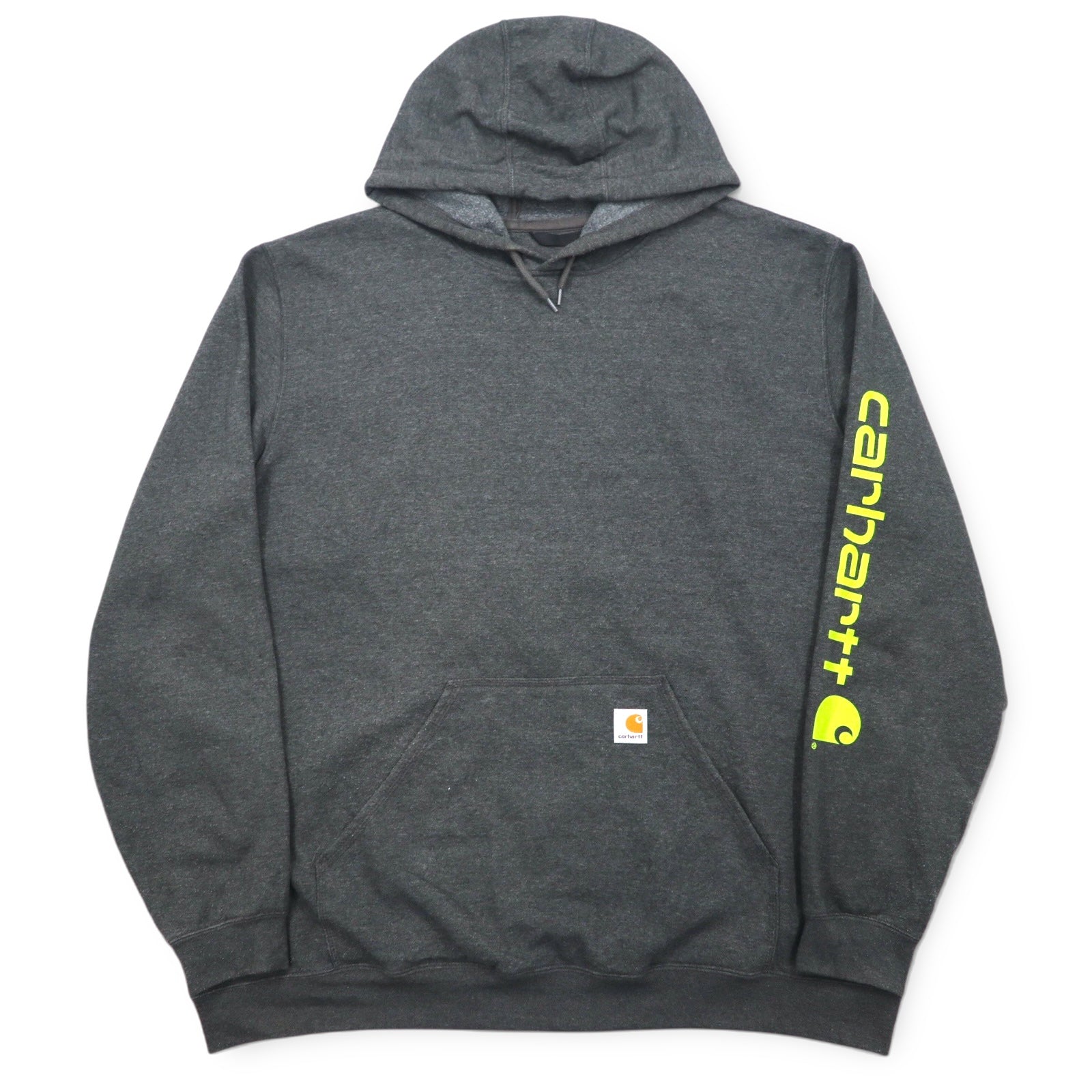 Felpa con cappuccio Carhartt, vestibilità ampia, taglia 2XL, colore grigio, in cotone, interno felpato, logo sulla manica, felpa con cappuccio in peso medio con logo K288, Made in Honduras